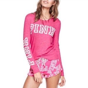 Vs Pink Cozy Jersey Sleep Set Pajama L